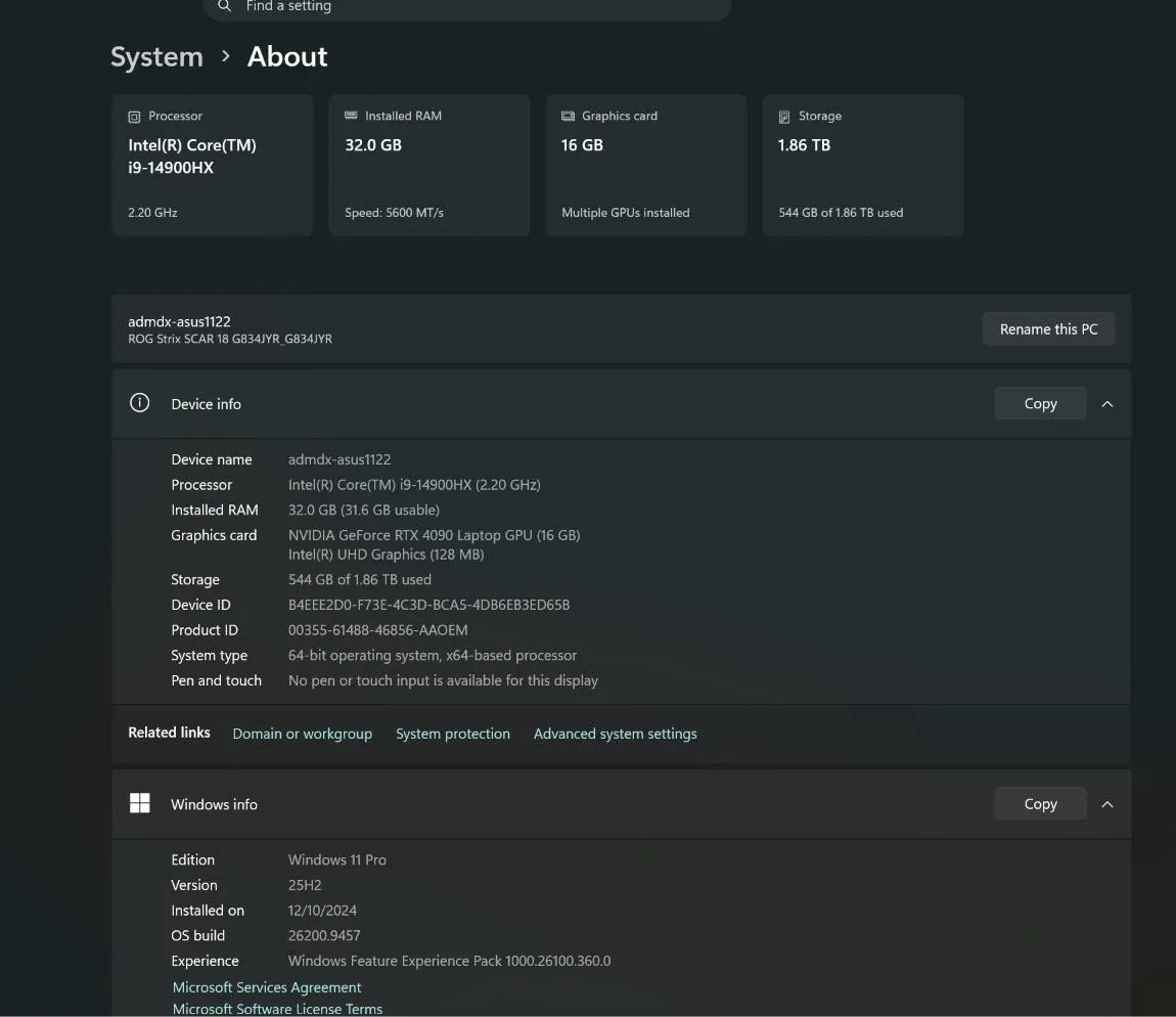 Ноутбук ASUS ROG Strix SCAR 18 i9-14900HX RTX 4090 4