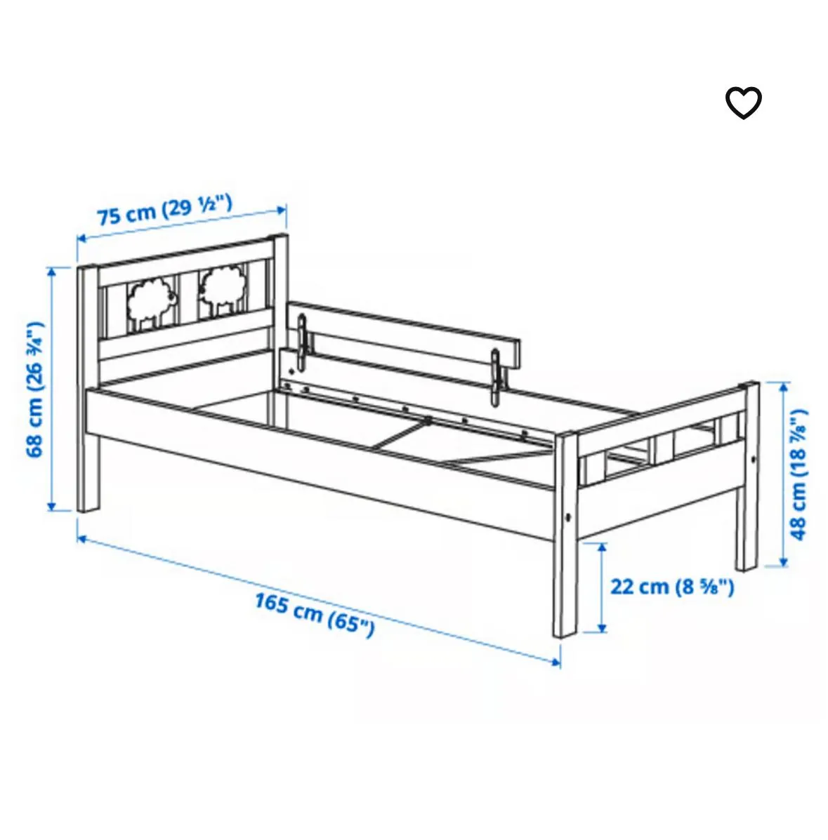Детская кровать IKEA KRITTER с матрасом 3