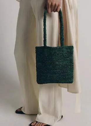 Кожаная сумка Made in Italy и Zara из рафии 5