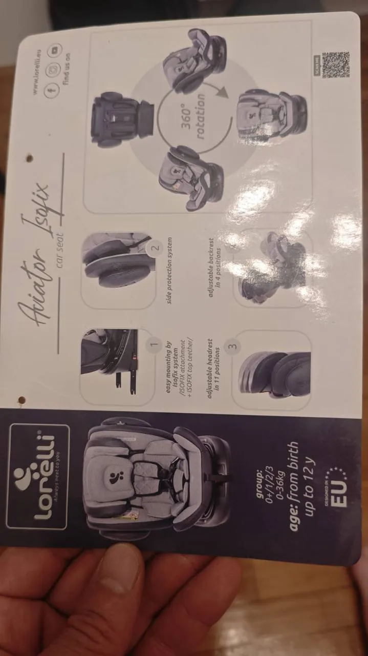 Детское автокресло Lorelli Aviator i-Size ISOFIX поворотное 2