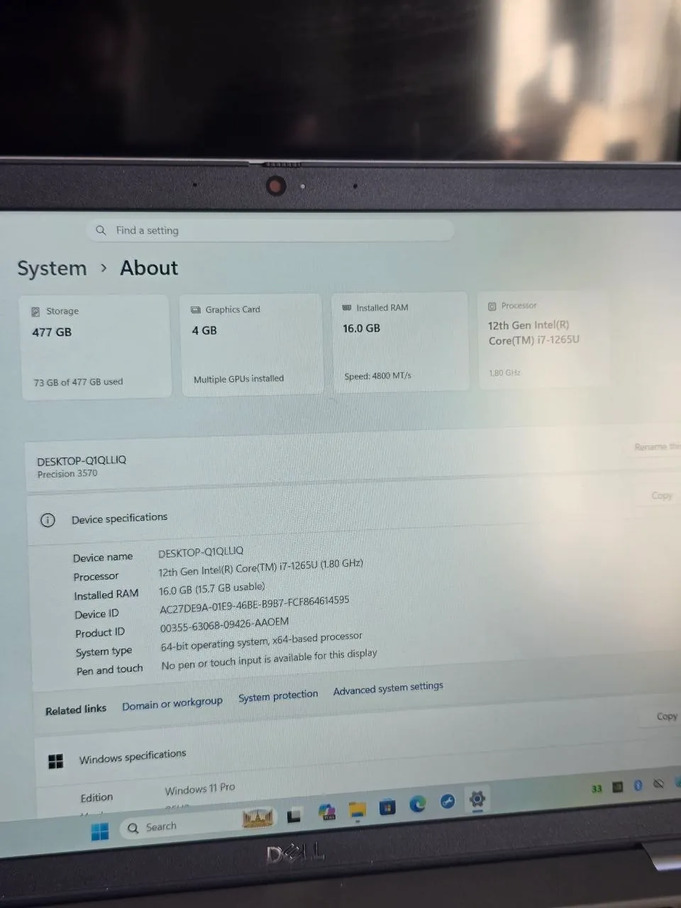 Ноутбуки Dell Precision 3570 и 3580 Нови-Сад 3