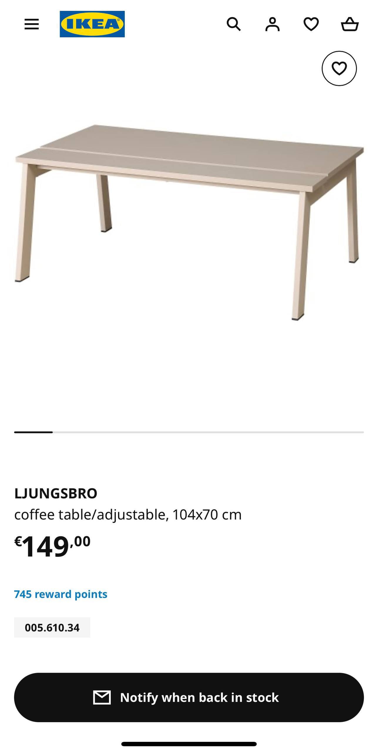 Журнальный стол IKEA LJUNGSBRO 3