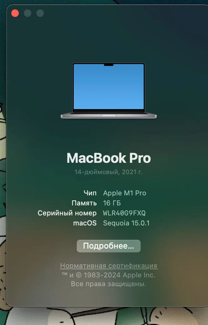 MacBook Pro 14 M1 Pro 16GB 512GB 1