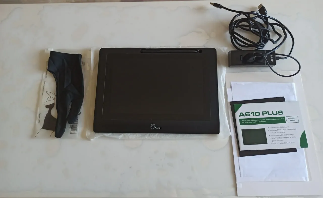 Графический планшет Parblo A610 Plus V2 и USB аудиокарта 3