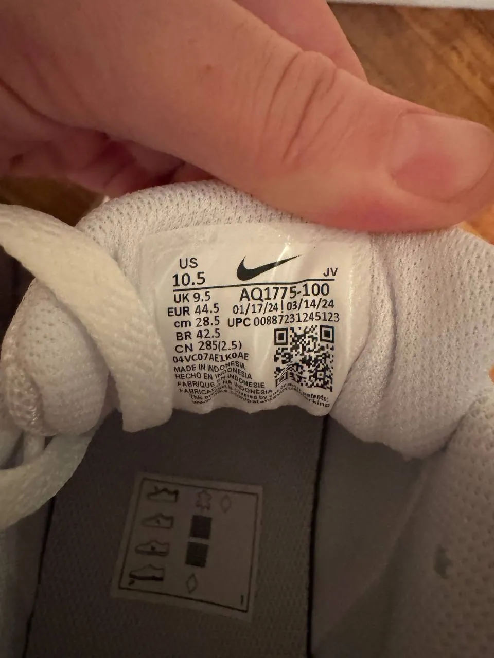 Кроссовки Nike Ebernon Low White размер 44 4