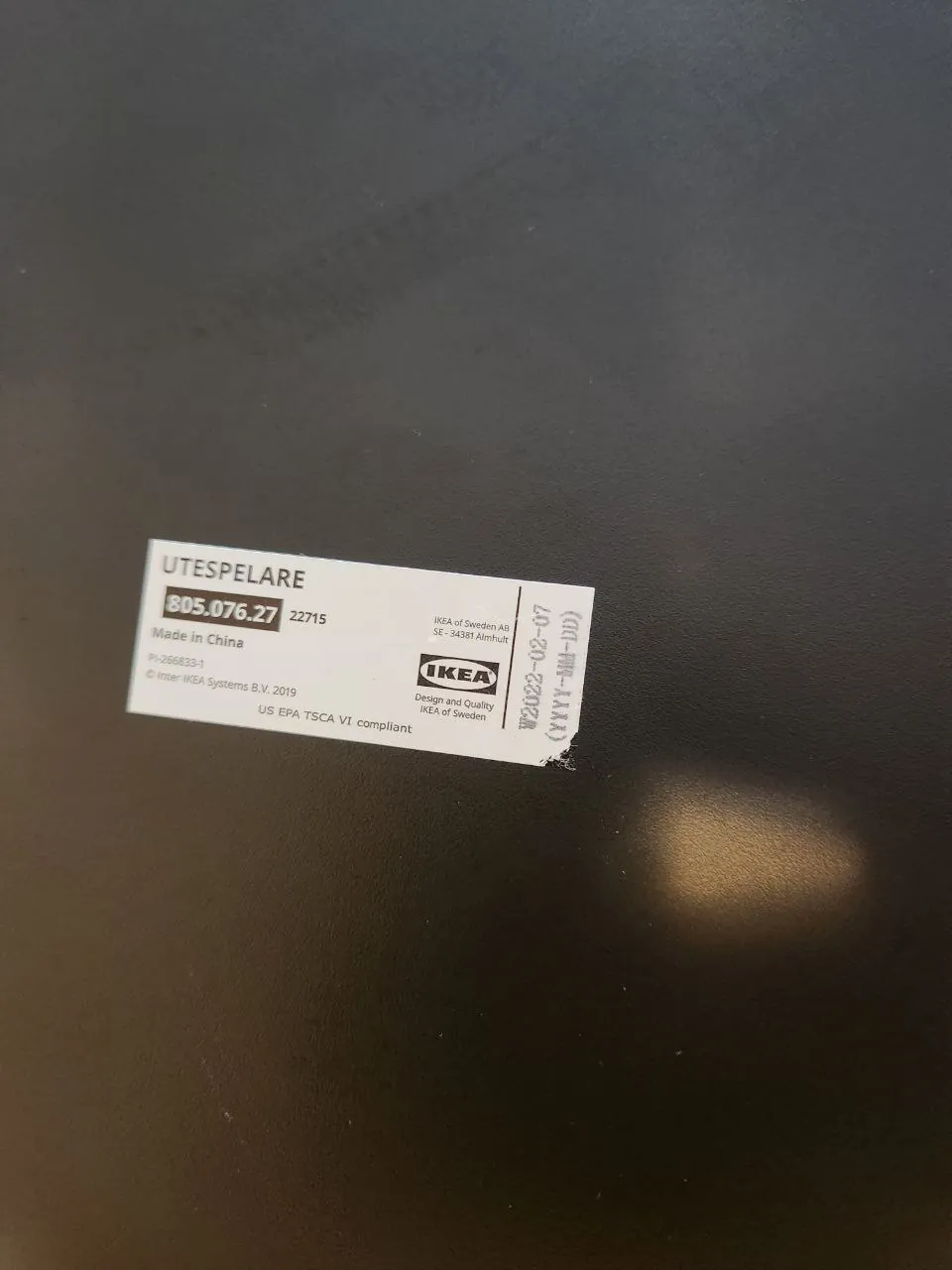 Стол IKEA Utespelare 160×80 чёрный Карабурма 5