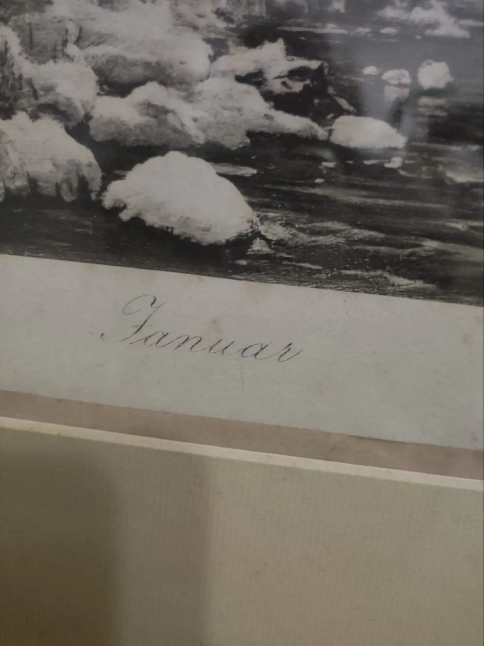Фотогравюра немецкая Photogravure 43x38 Земун Белград 5
