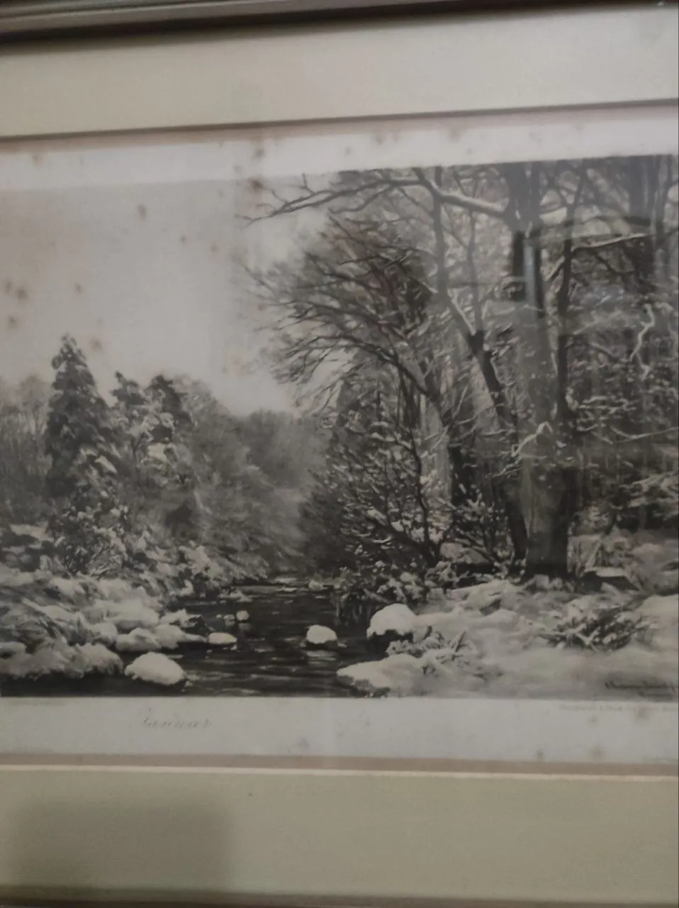 Фотогравюра немецкая Photogravure 43x38 Земун Белград 2