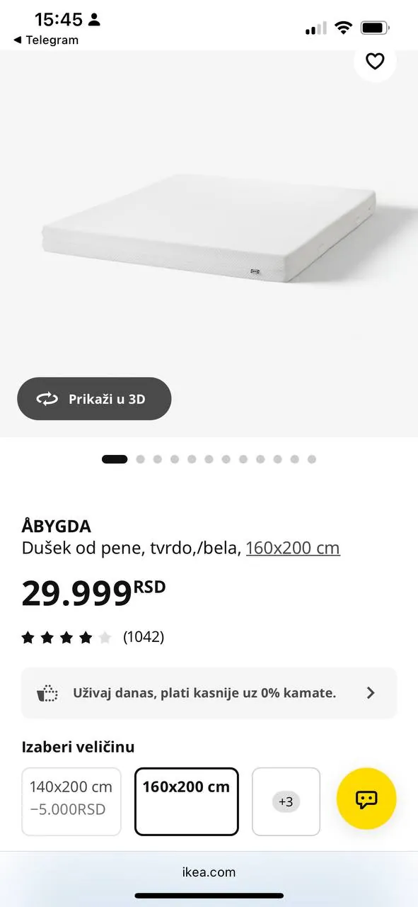 Кровать IKEA 160 см с матрасом Белград 8