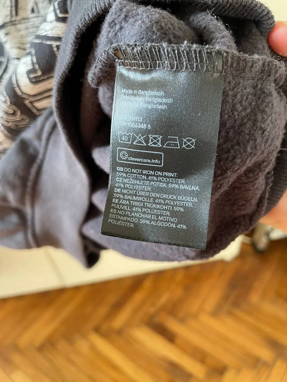 Рюкзак H&M бежевый и свитшот серый размер S 4