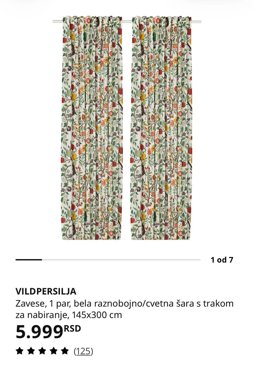 Шторы IKEA VILDPERSILJA две штуки 3