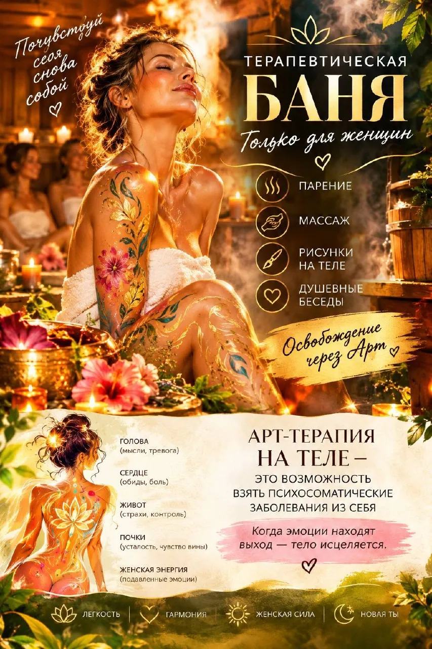 Банный релакс с боди арт терапией для женщин 1