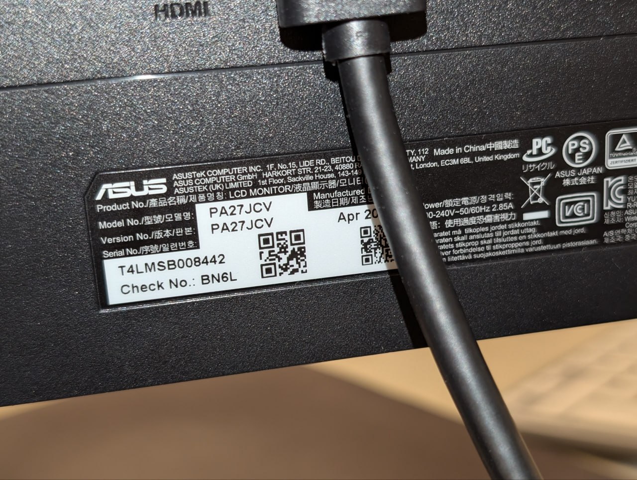Монитор ASUS ProArt PA27JCV 27 5K 3