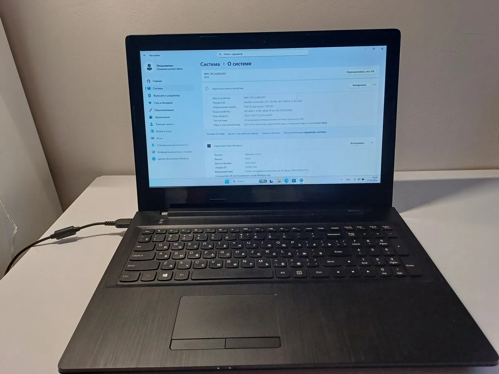 Ноутбук Lenovo G50-30 Celeron 8 ГБ SSD 2