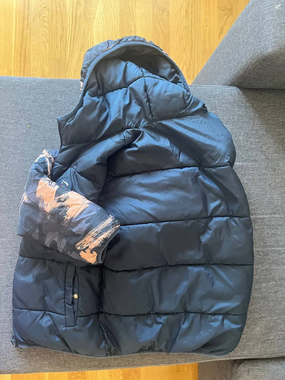 Детские куртки beba kids двусторонняя и хаки 115–120 см 2