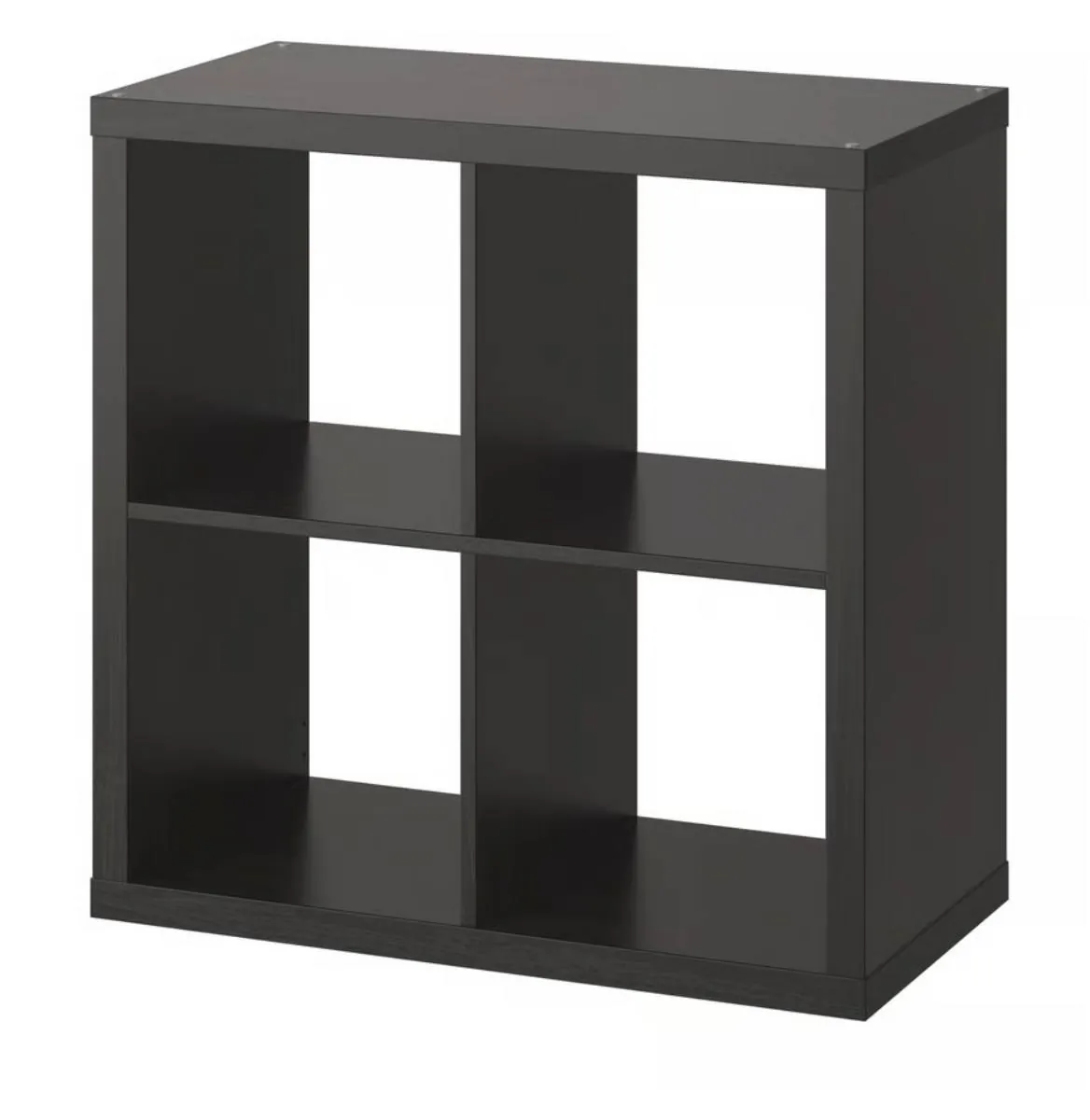 Стеллаж IKEA Kallax 2×2 с двумя серыми коробками 1