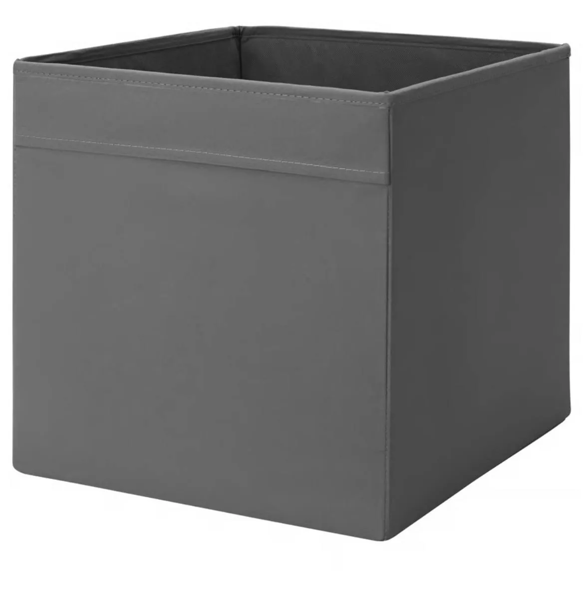 Стеллаж IKEA Kallax 2×2 с двумя серыми коробками 2