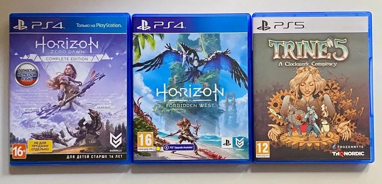 Три игры на дисках PS4 PS5 Horizon Forbidden West Белград 1