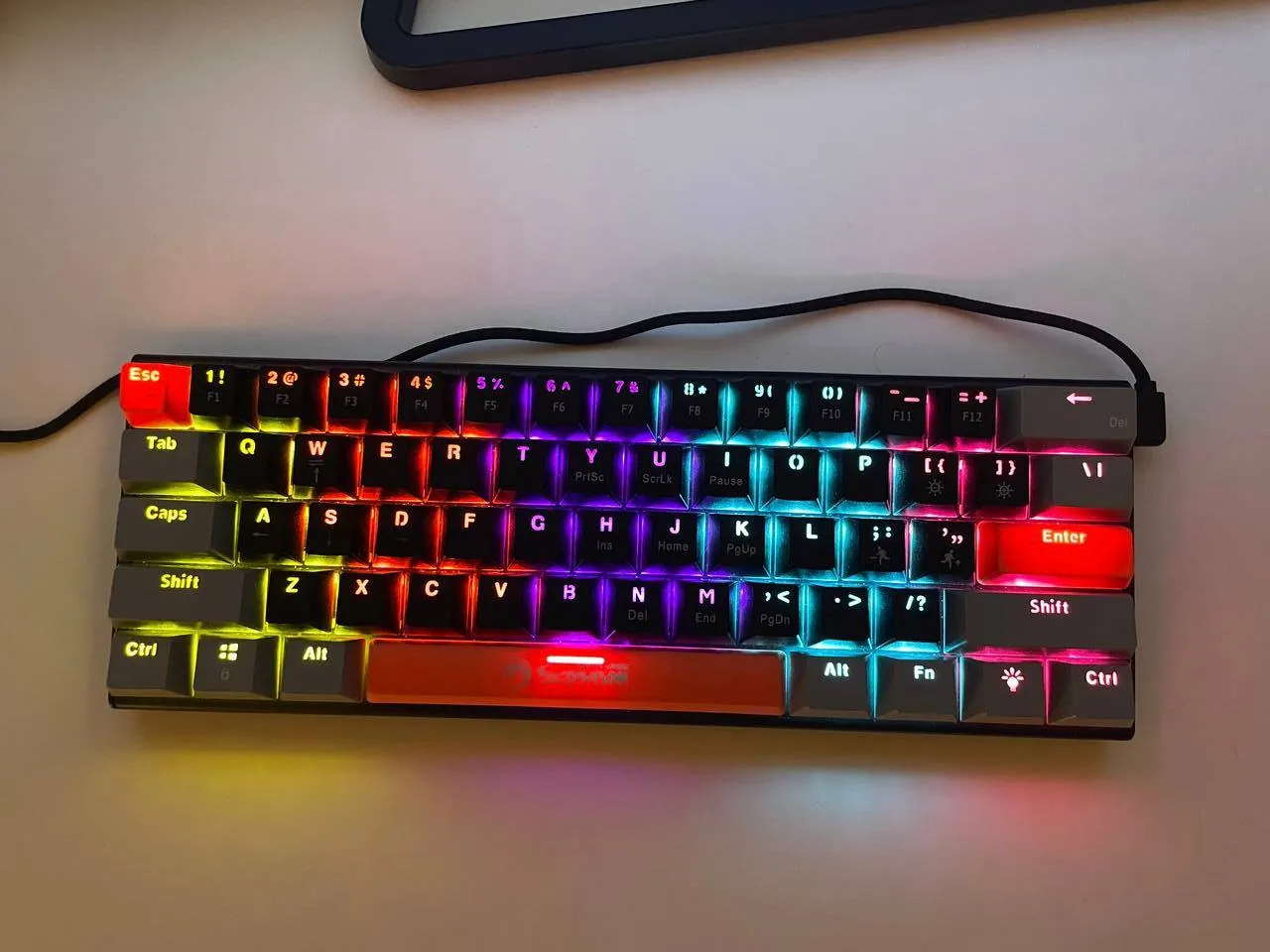 Игровая клавиатура Marvo KG903 компактный формат 40% 2