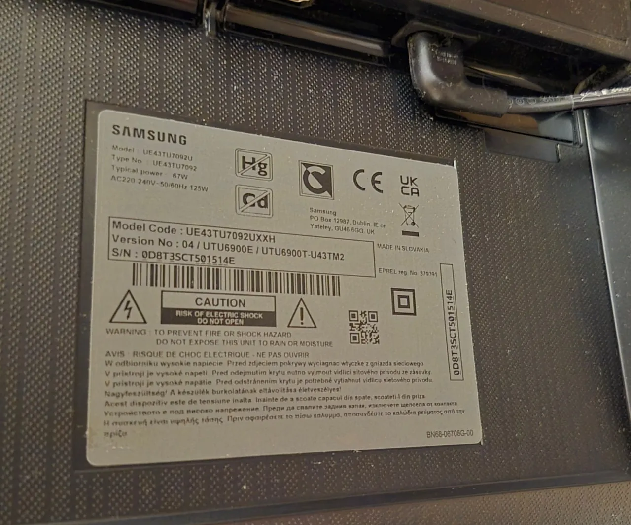 Телевизор Samsung UE43TU7092U 43 дюйма 4K Smart TV Белград 2