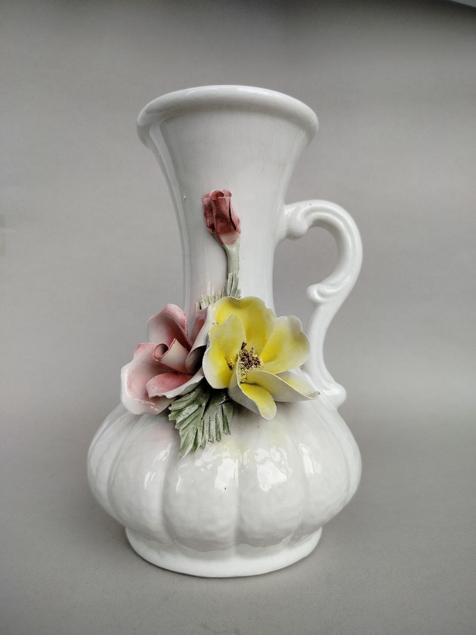 Винтажные вазы Capodimonte и сливочник 4