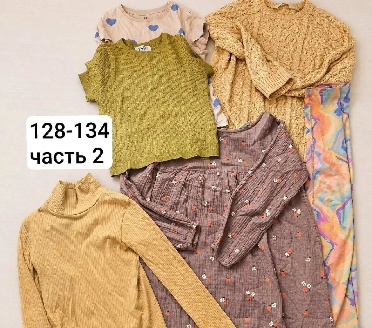 Детская одежда пакетами для девочки 110–136 см 5