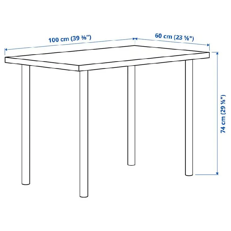 Рабочий стол IKEA LINNMON ADILS 100×60 2