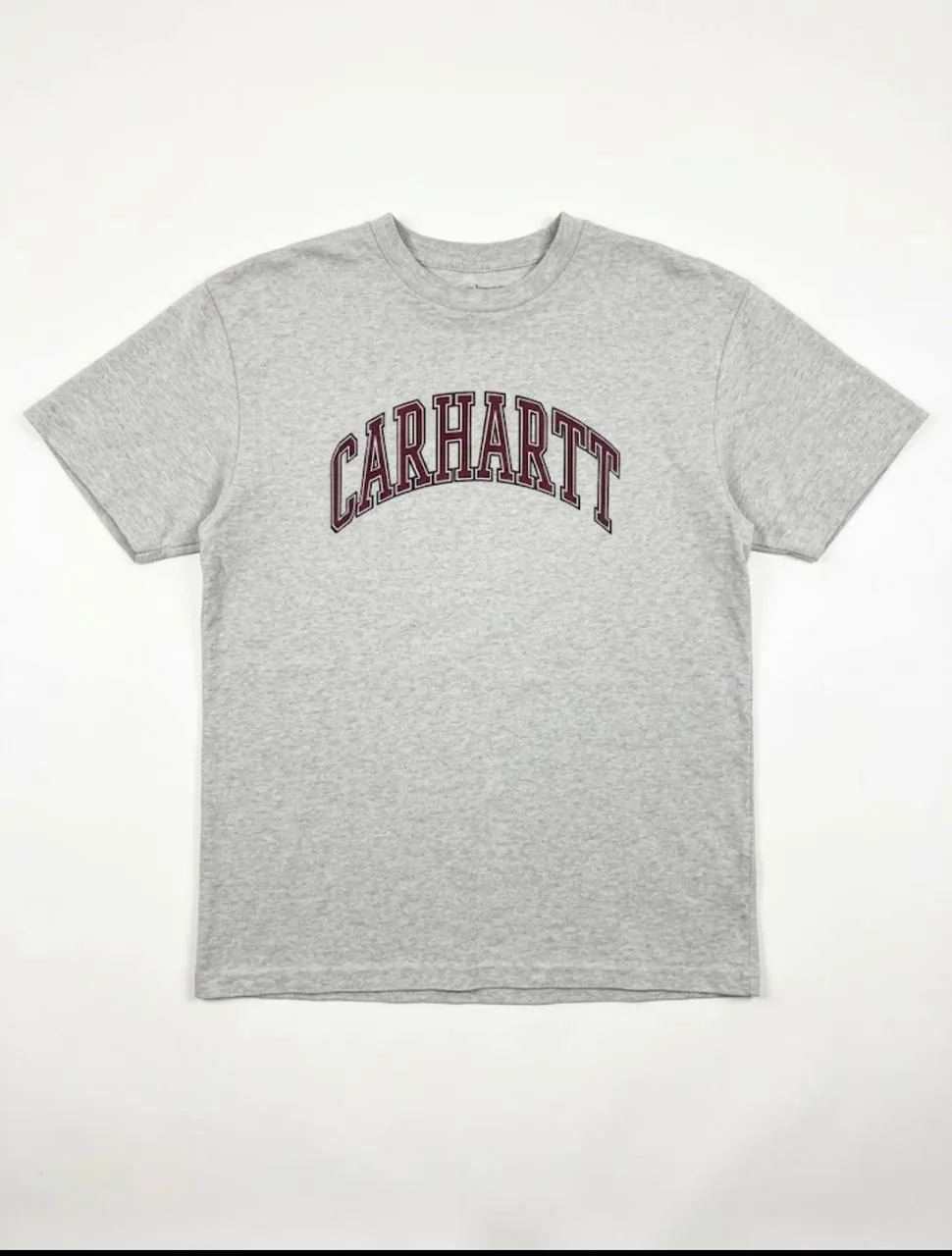 Футболка Carhartt серый меланж с принтом 1