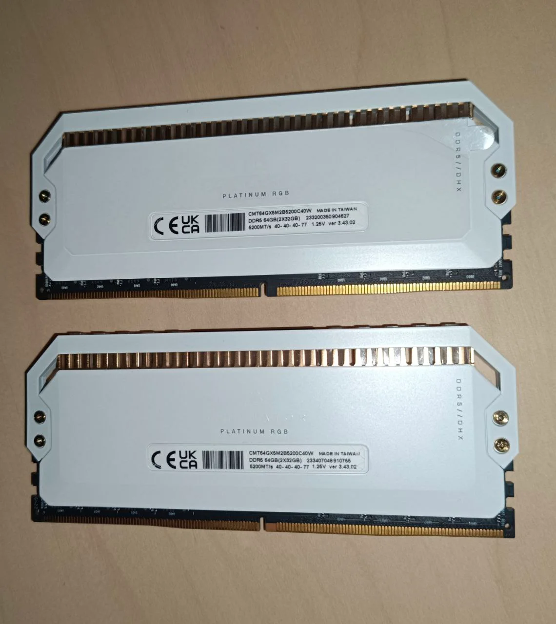 Corsair dominator platinum RGB 64GB 2
