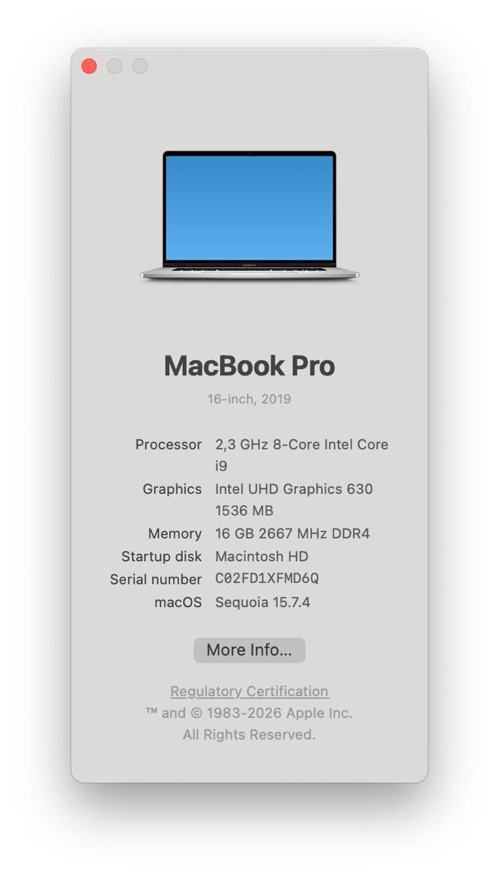 Apple MacBook Pro 16" 10