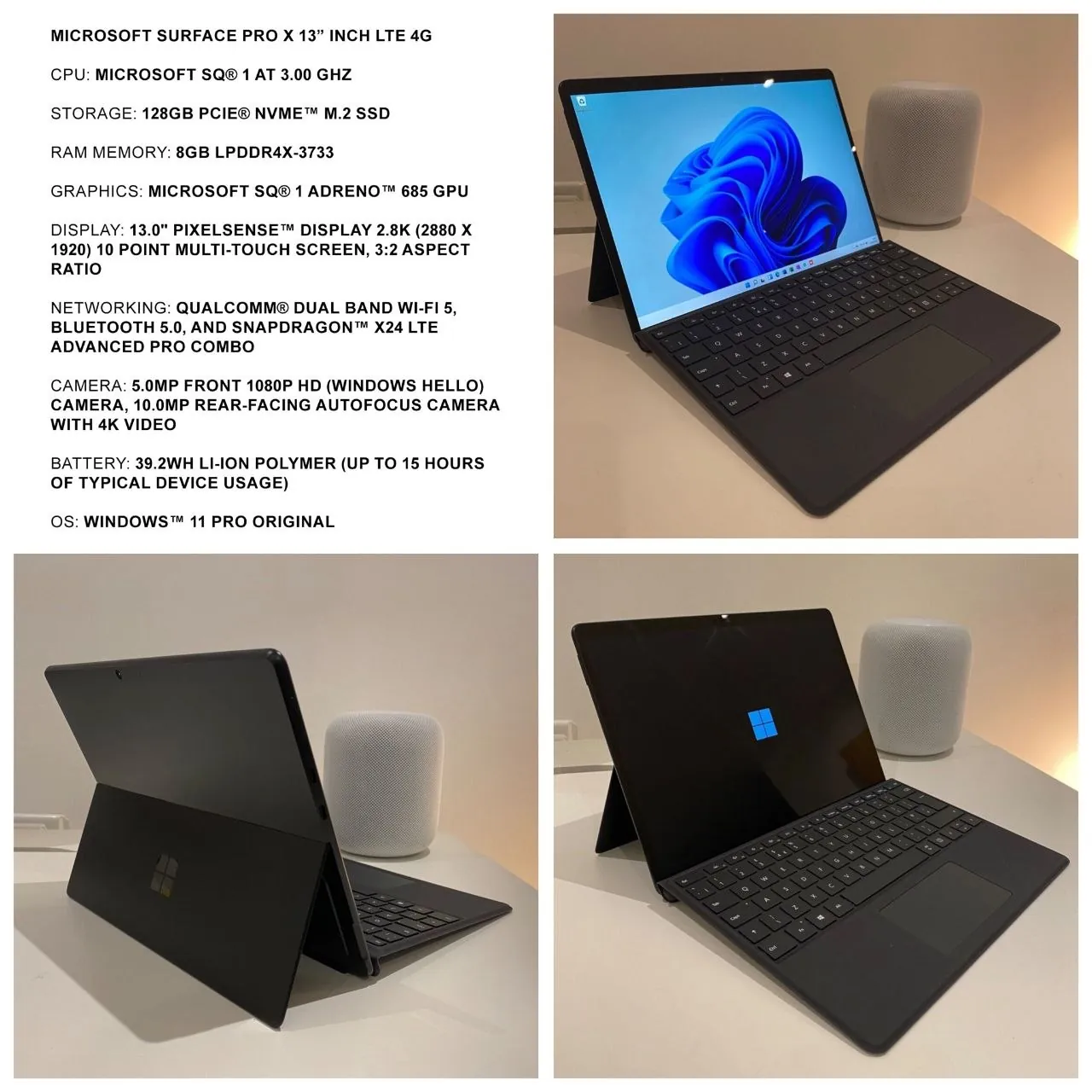 Планшет Microsoft Surface Pro X 13 дюймов с клавиатурой 1