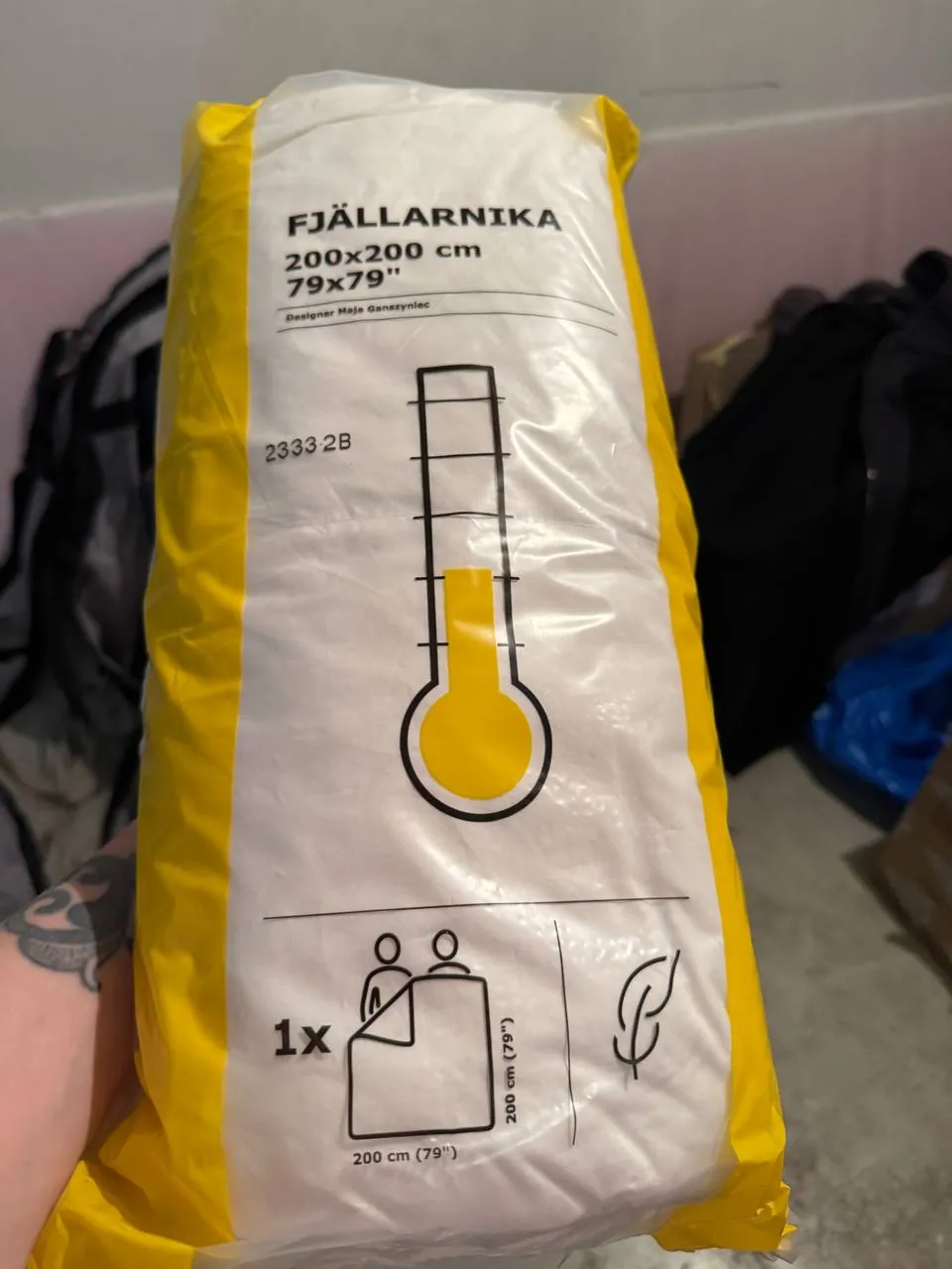 Одеяло IKEA FJÄLLARNIKA 200×200 пух и перо новое 1