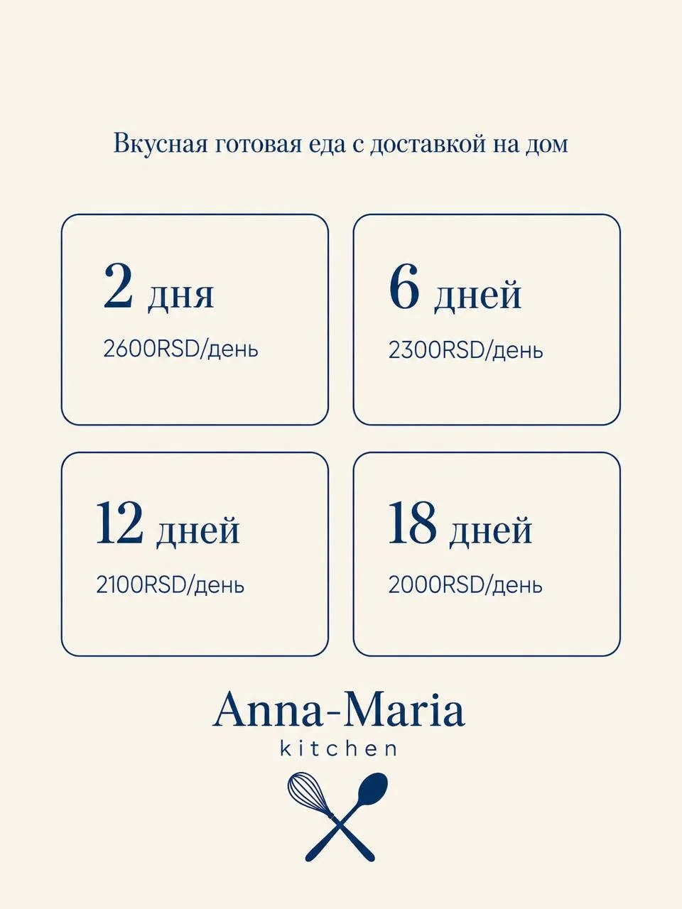 Доставка рационов Anna-Maria kitchen 2