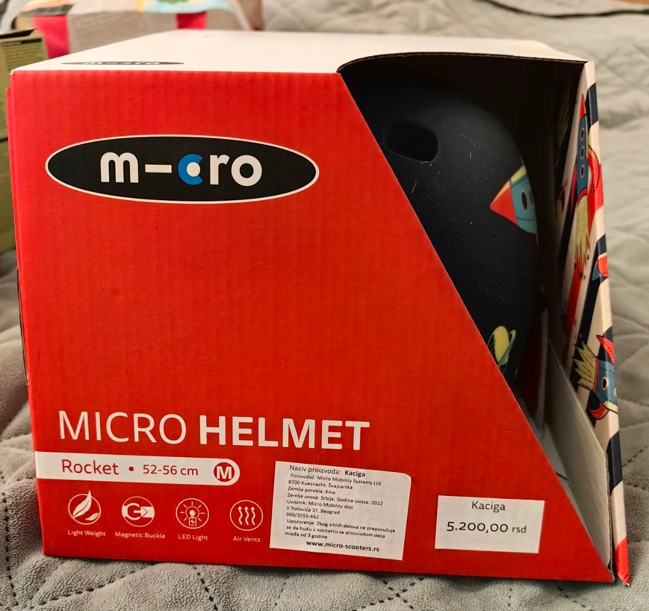Шлем велосипедный Micro размер M 52-56 практически новый Суботица 1