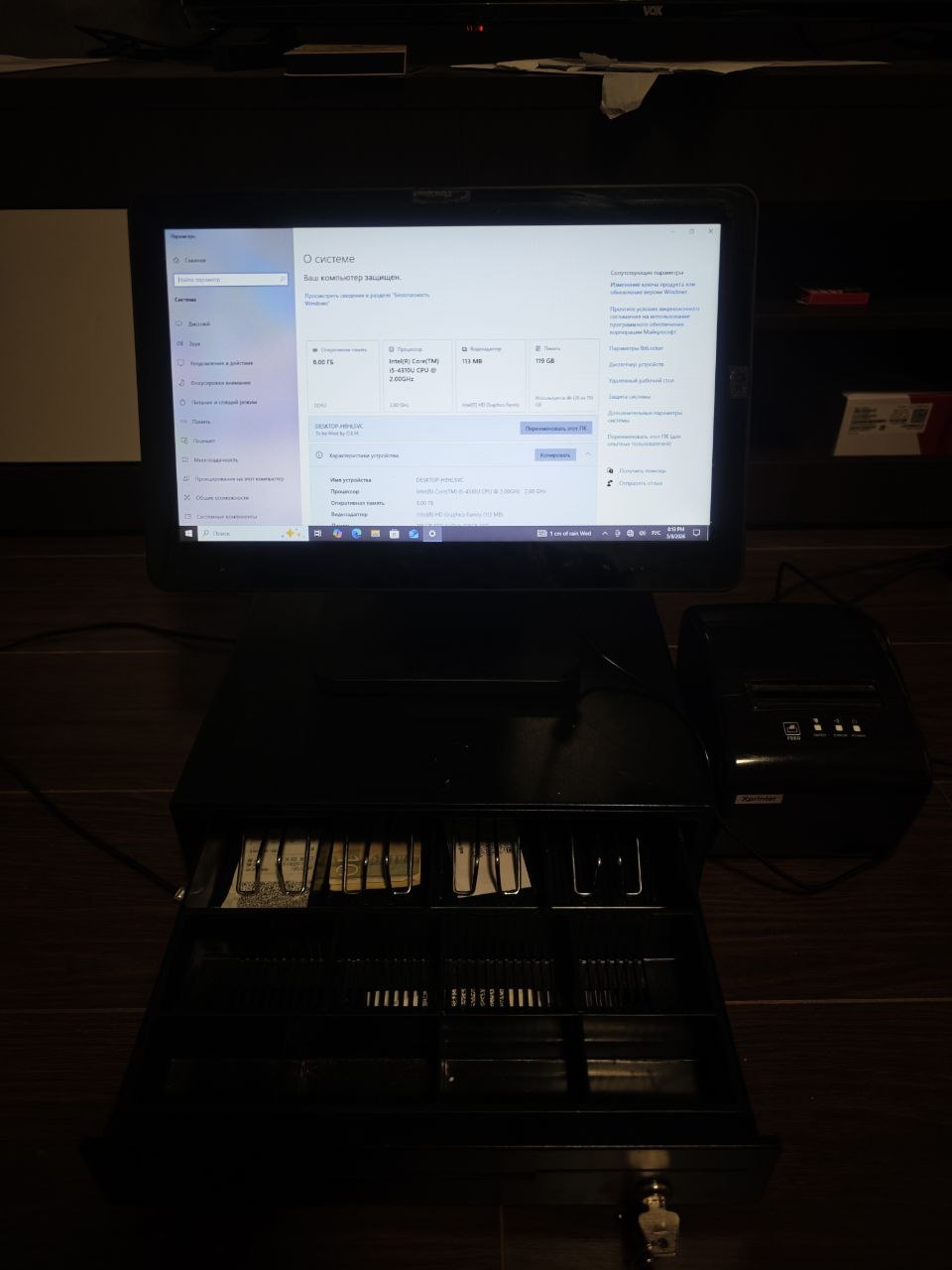 POS терминал с ящиком и принтером 3
