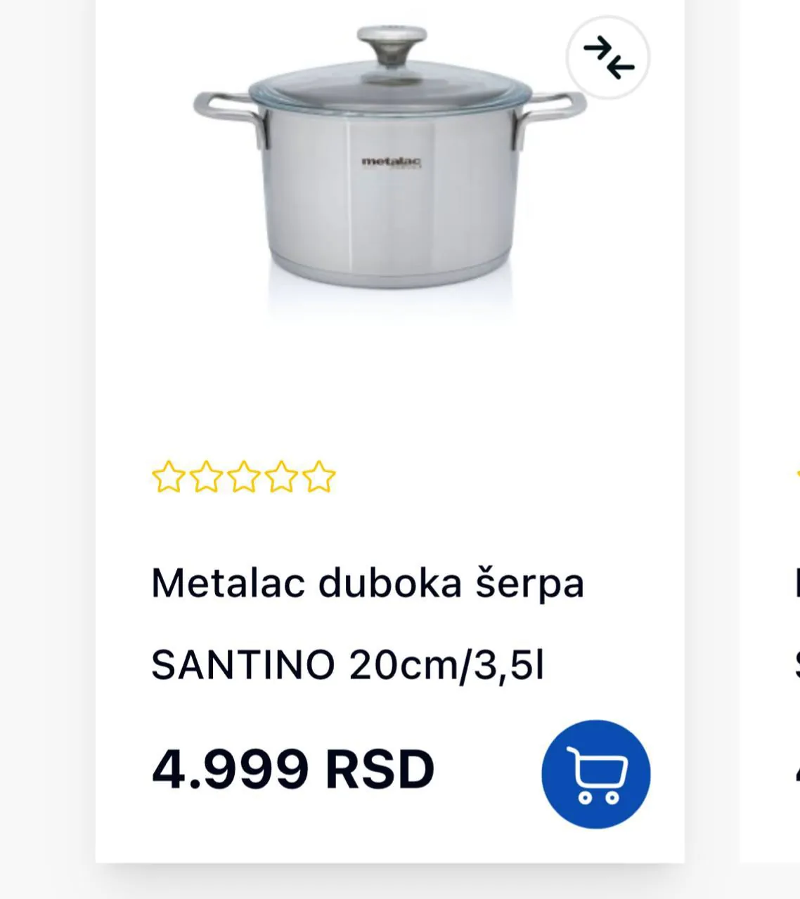 Кастрюля Metalac Santino 20 см 3.5 л Звездара 6