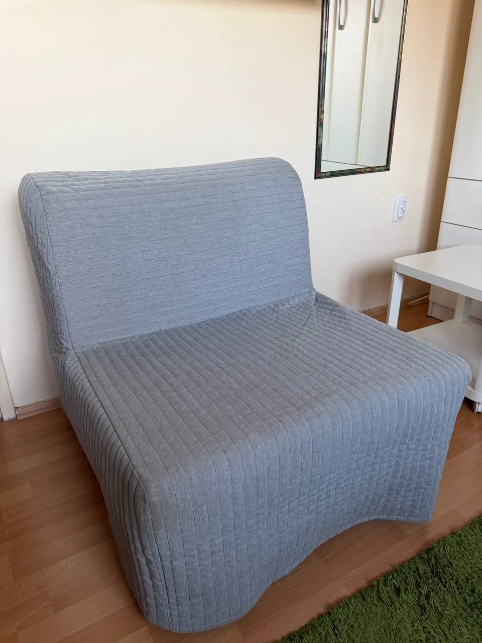 Кресло-кровать IKEA LYCKSELE серый чехол Нови-Сад 1