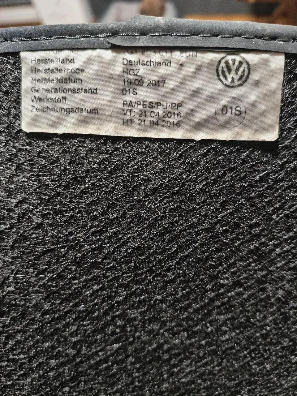 Ворсовые коврики Volkswagen Polo VI оригинал комплект 4 шт 2