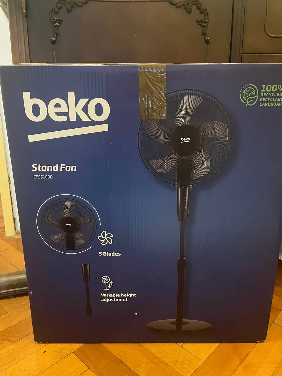 Напольный вентилятор Beko в упаковке 1