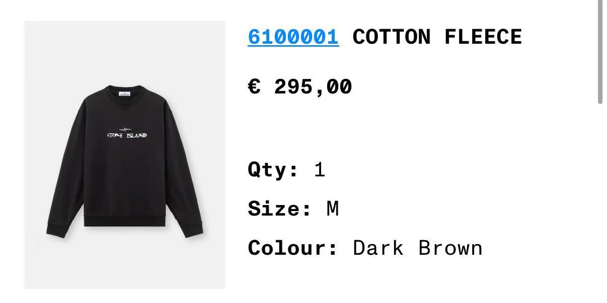 Свитшот Stone Island Cotton Fleece тёмно-коричневый M Белград 4