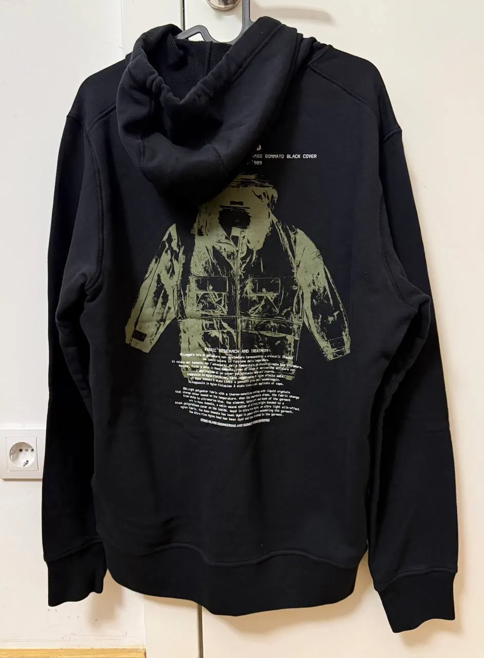 Худи Stone Island Cotton Fleece чёрное размер M Белград 2