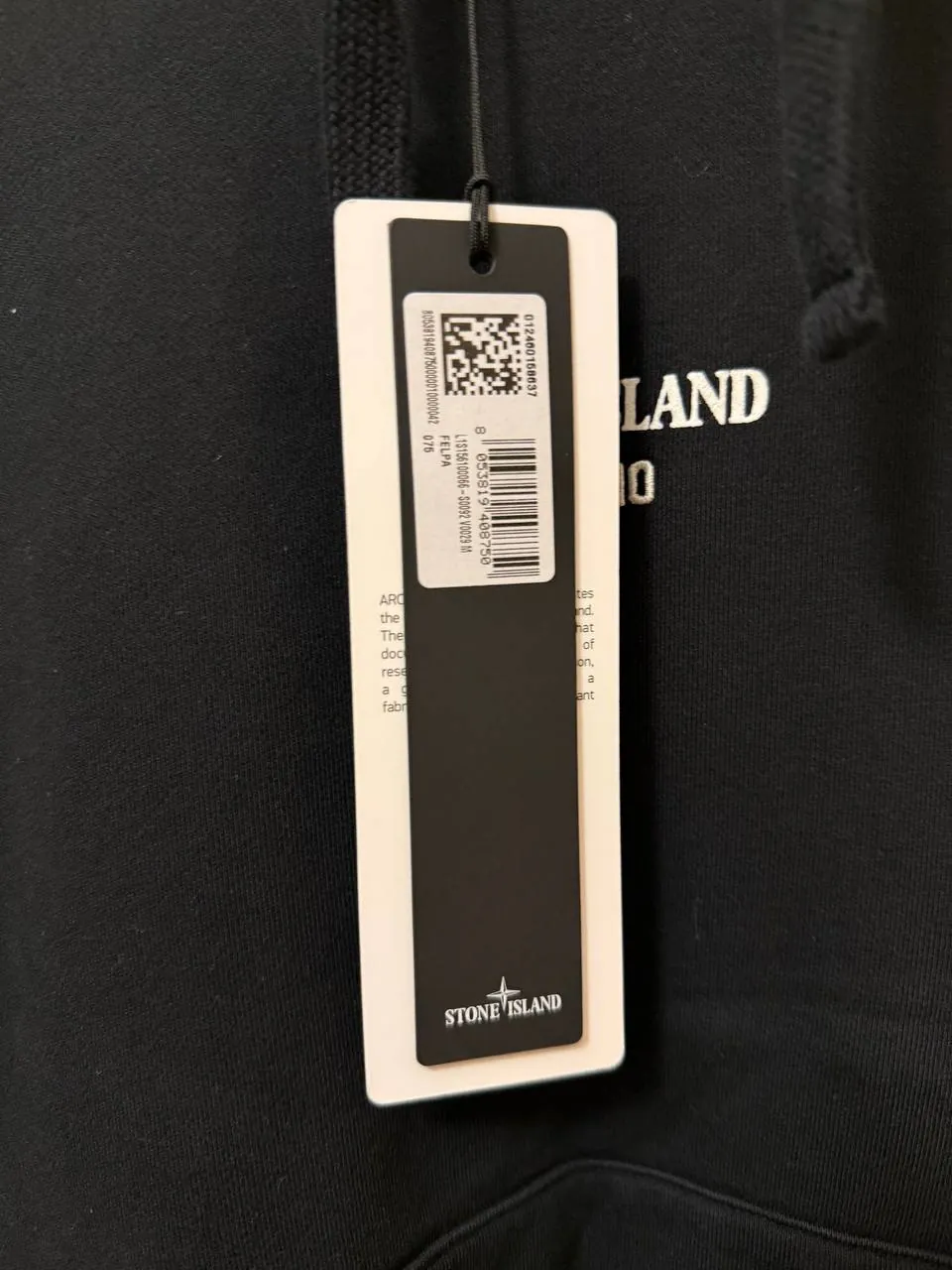 Худи Stone Island Cotton Fleece чёрное размер M Белград 3