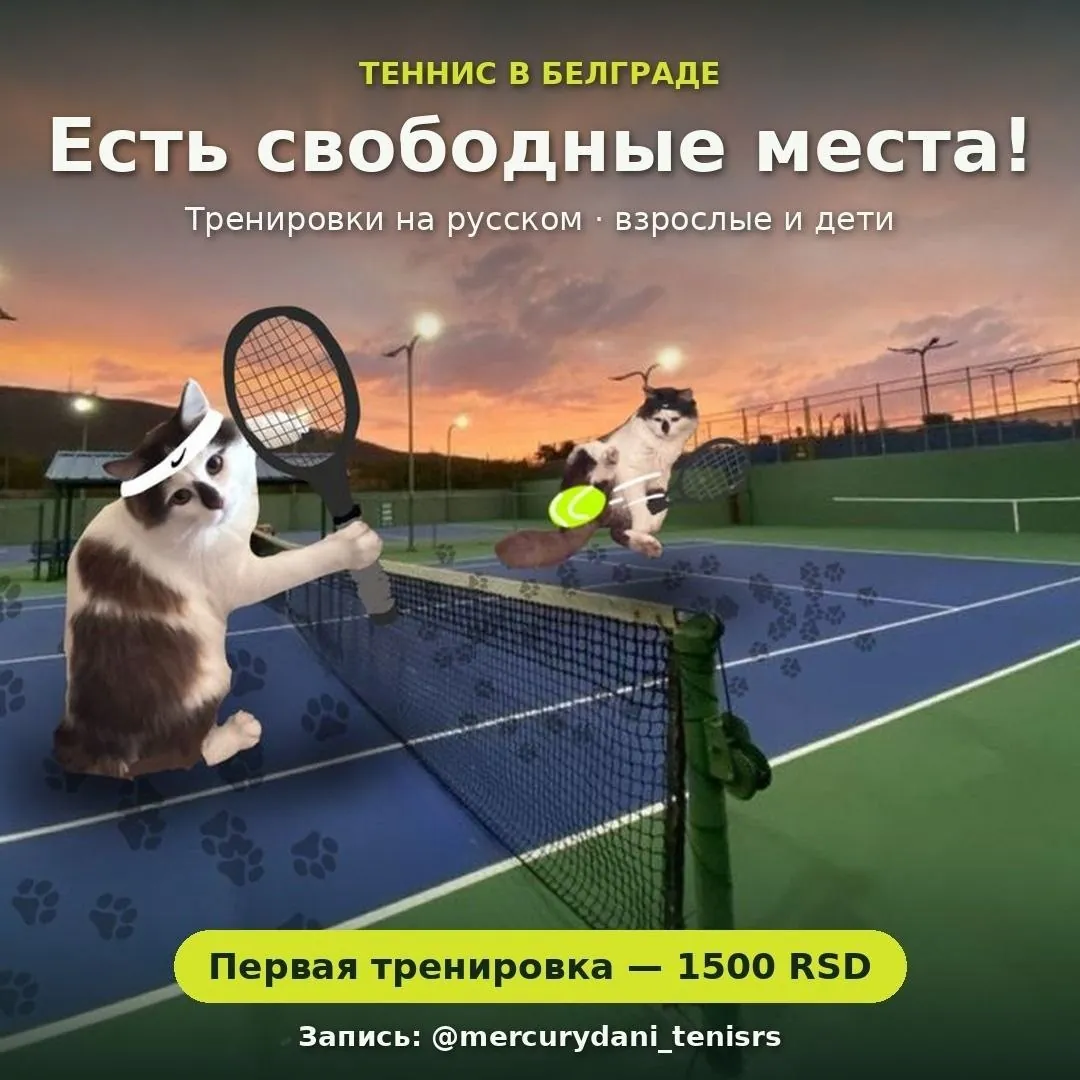 Тренер по теннису в Белграде 1