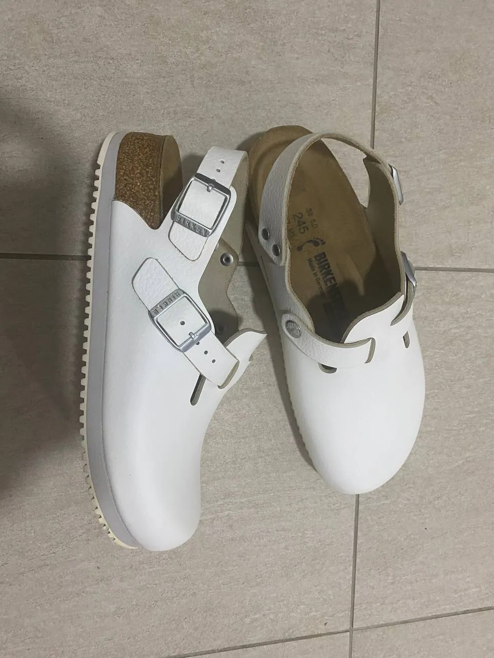 Белые сандалии Birkenstock размер 38 Телеп 1