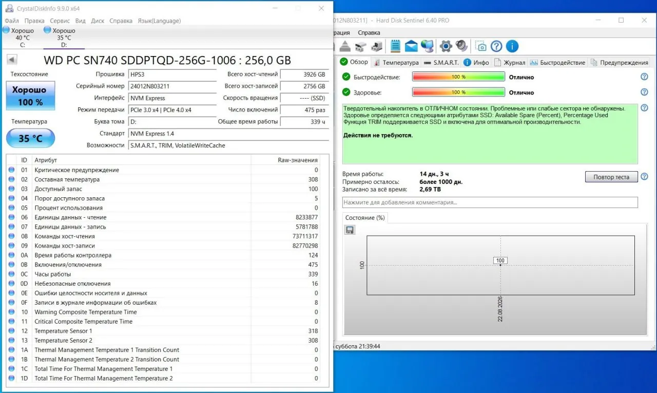 Оперативная память DDR4 DDR3 и SSD M.2 для ноутбука 2