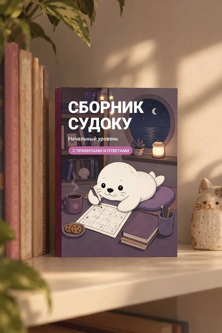 Сборник судоку для начинающих формат А6 1