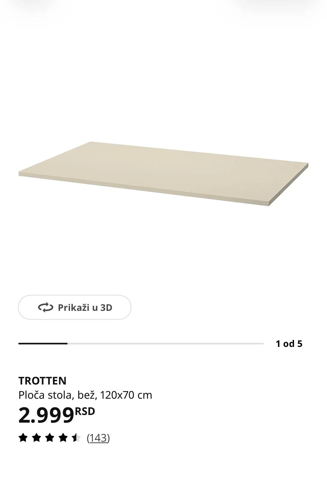 Стол IKEA TROTTEN с регулировкой высоты Белград 6