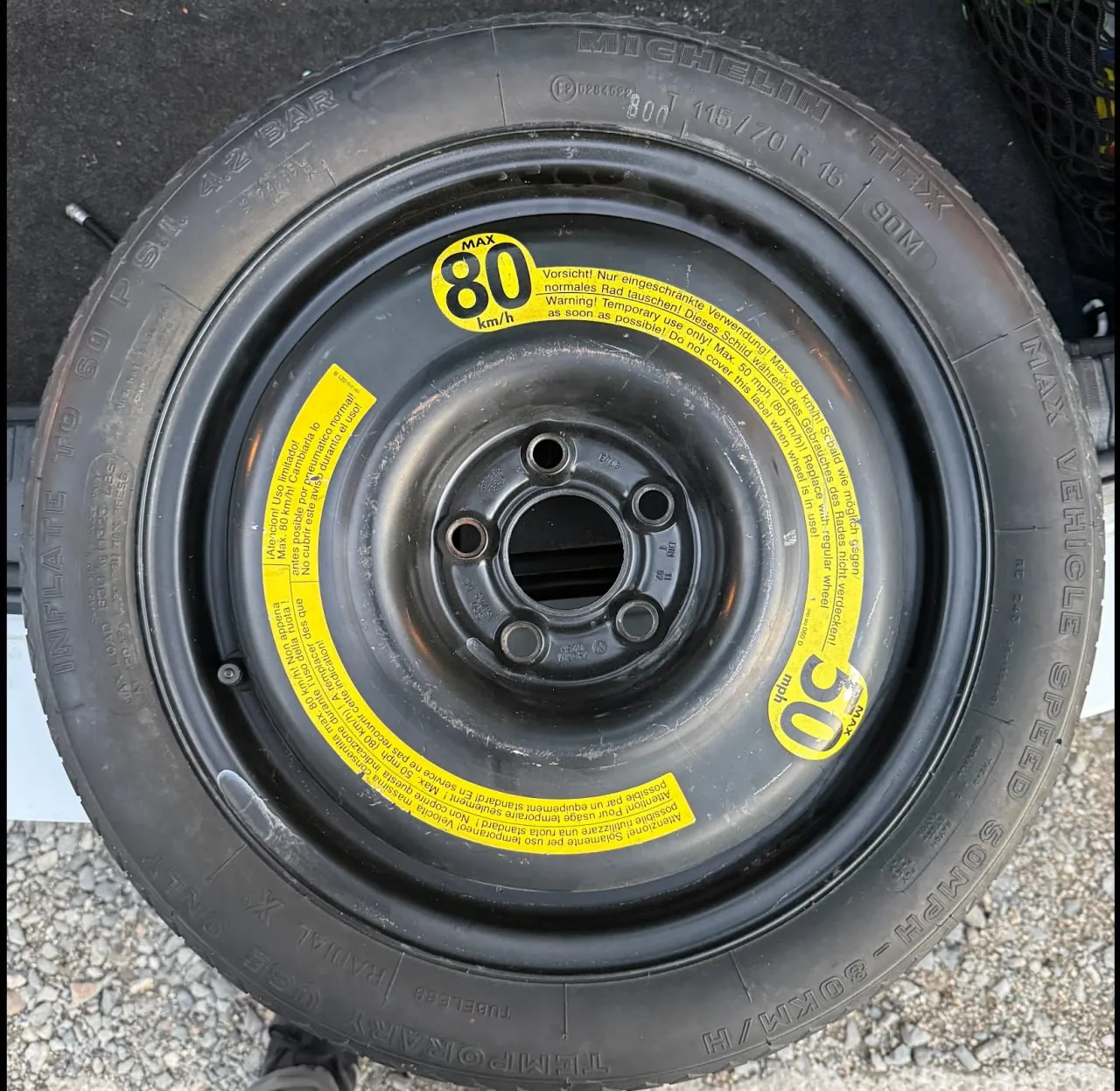 Запасное колесо Michelin 115/70 R16 1