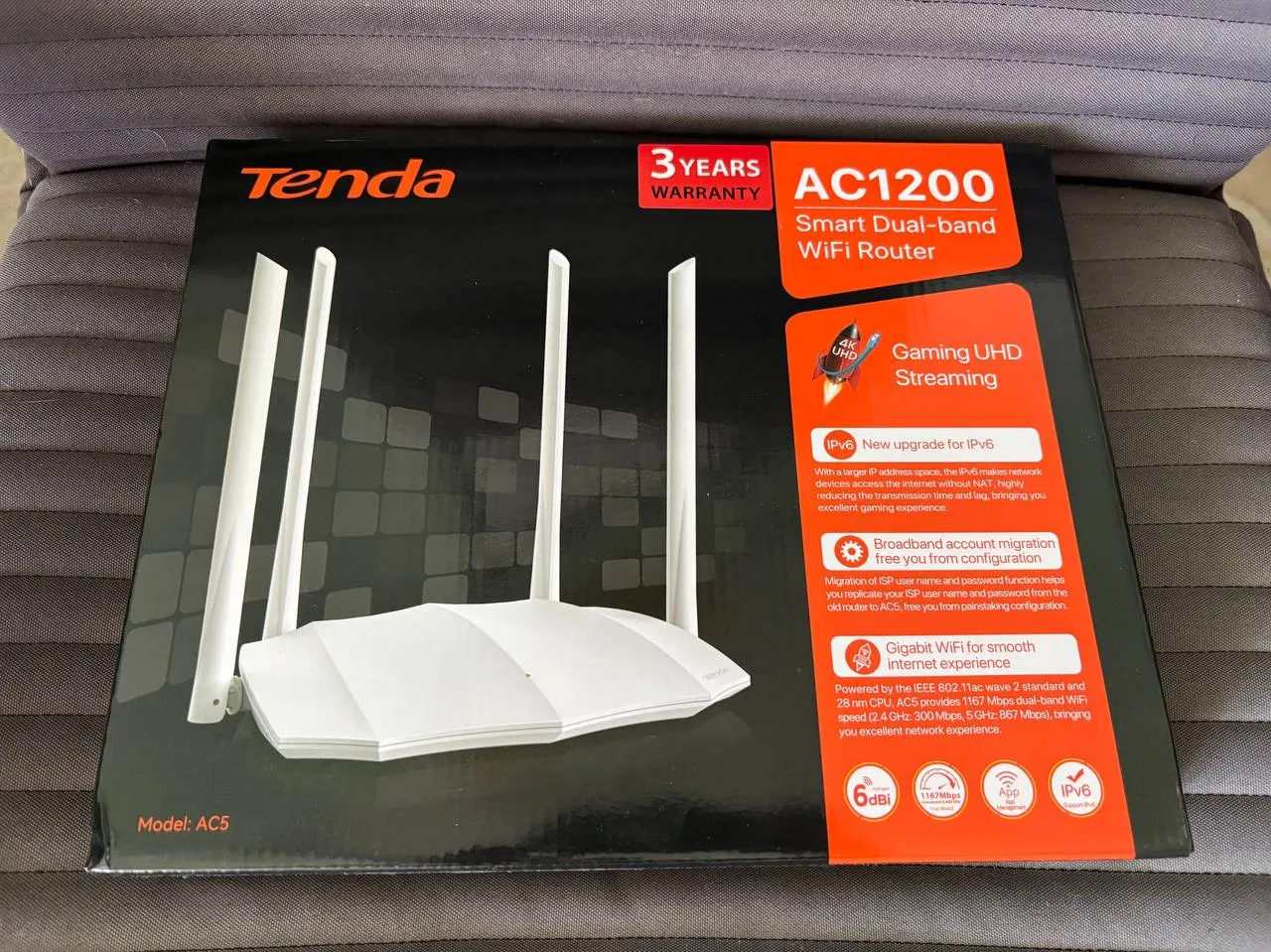 Роутер Tenda AC1200 двухдиапазонный 2.4 и 5 ГГц 1