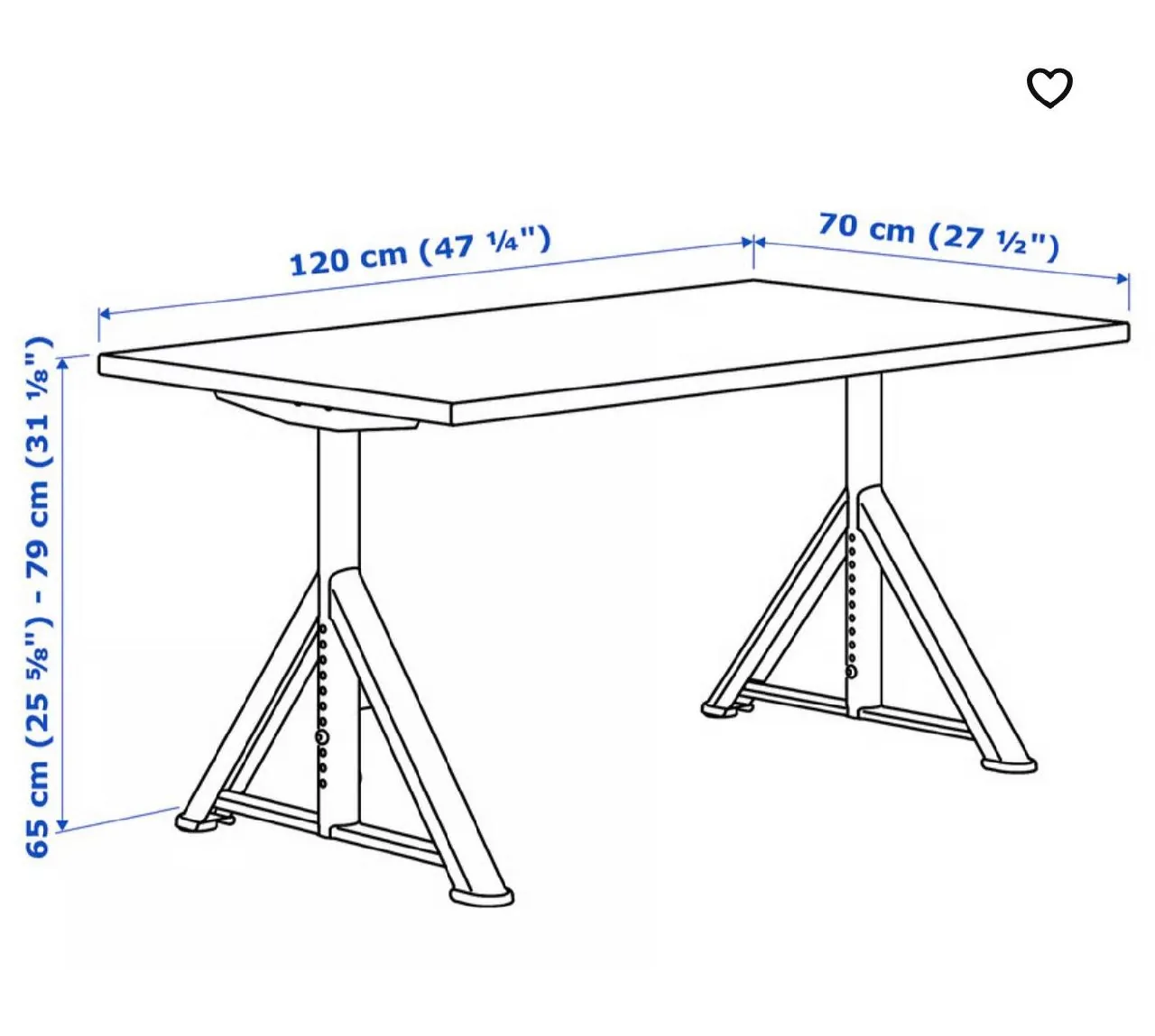 Рабочий стол IKEA IDÅSEN 3